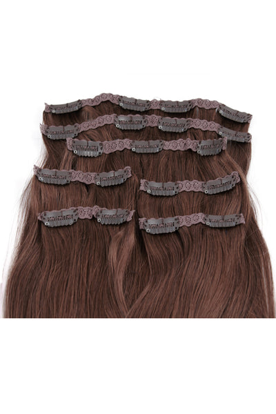 21" Clip In Hair Extensions: No 6 Chestnut Brown - Celebrity Strands
 - 3