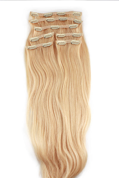 16" Clip In Hair Extensions: No 613 Monroe Blonde - Celebrity Strands
 - 2