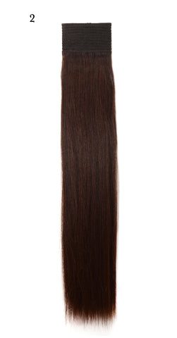 Weft Human Hair Extensions: Color #2 Darkest Brown