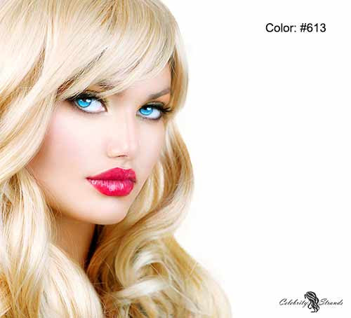 24" Clip In Remy Hair Extensions: Monroe Blonde No. 613 - Celebrity Strands
 - 3