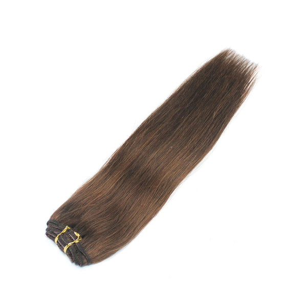 16" Clip In Remy Hair Extensions: Chestnut Brown No. 6 - Celebrity Strands
 - 5