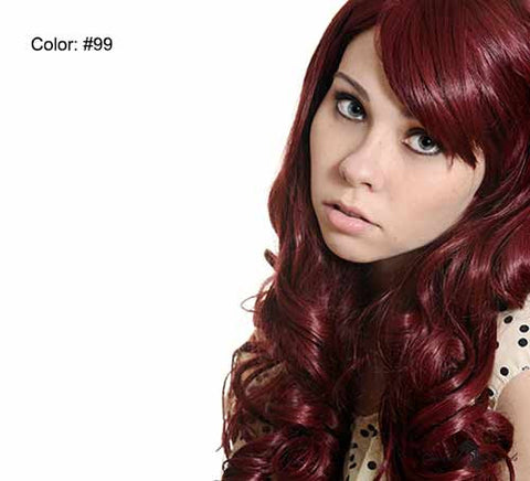 18" Clip In Remy Hair Extensions: Red No. 99 - Celebrity Strands
 - 2