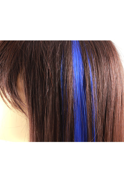 Single Clip Hair Extension: Blue - Celebrity Strands
 - 3