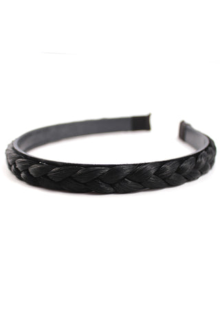 Braided Headband: Black - Celebrity Strands
 - 2