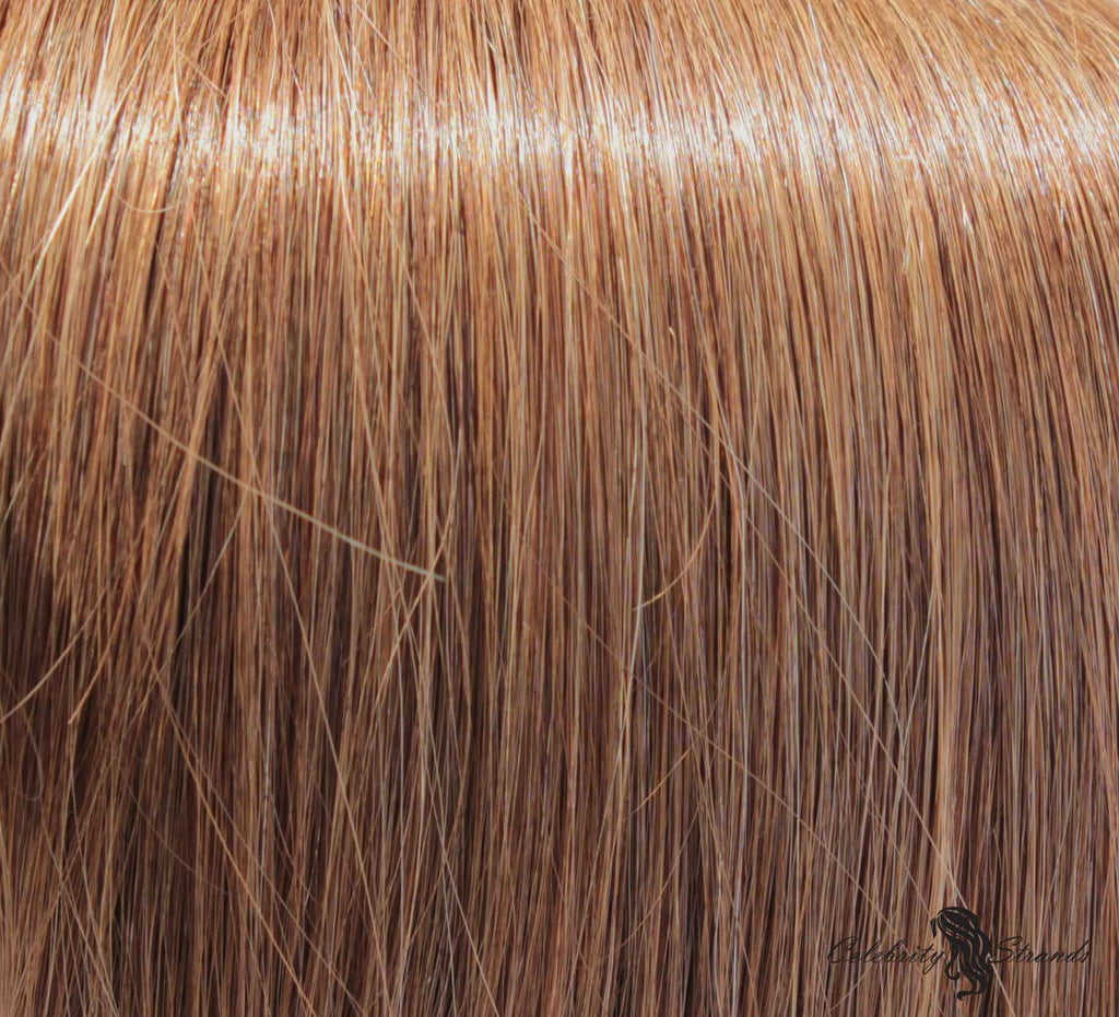 18" Clip In Remy Hair Extensions: Light Brown No. 8 - Celebrity Strands
 - 1