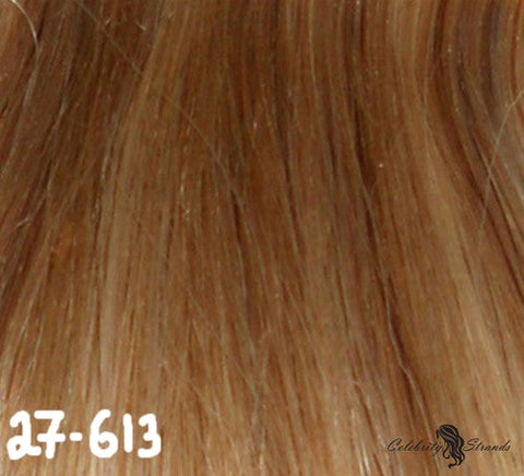 18" Clip In Remy Hair Extensions: Blonde/ Monroe Blonde No. P27-613 - Celebrity Strands
 - 1