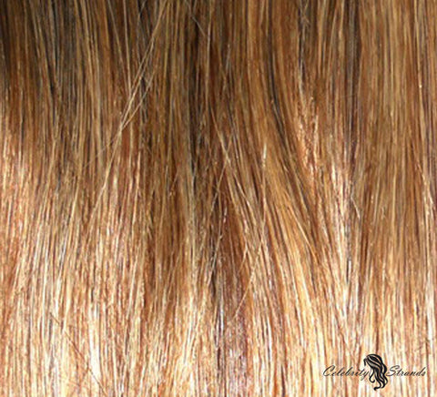 21" Clip In Remy Hair Extensions: Chestnut Brown/ Blonde No. P6-27 - Celebrity Strands
 - 1