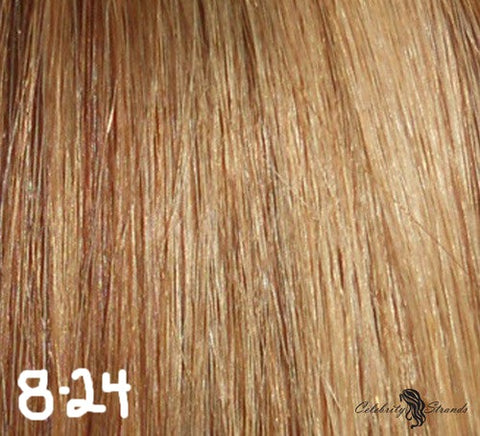 18" Clip In Remy Hair Extensions: Light Brown/ Golden Blonde No. P8-24 - Celebrity Strands
 - 1