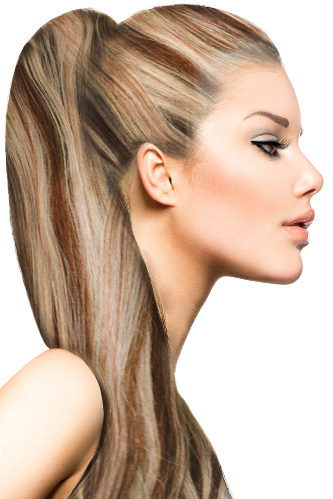 18" Clip In Hair Extensions: No P4-613 Dark Brown/ Monroe Blonde - Celebrity Strands
 - 1