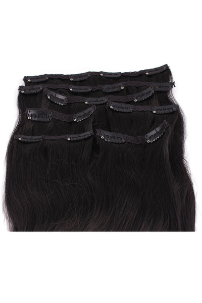 21" Clip In Hair Extensions: No 1B Off Black - Celebrity Strands
 - 3