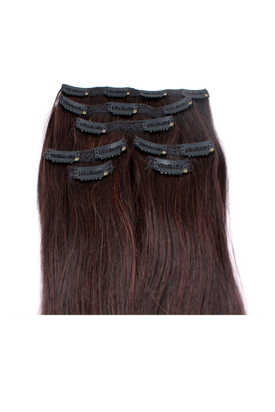 18" Clip In Hair Extensions: No 2 Darkest Brown - Celebrity Strands
 - 3