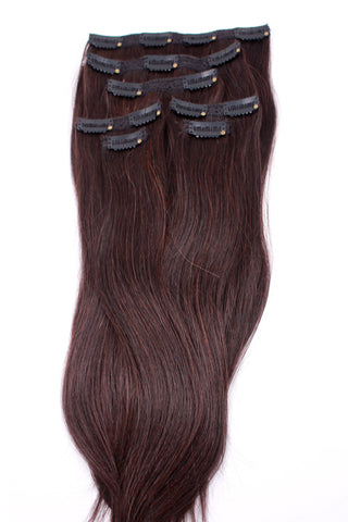 18" Clip In Hair Extensions: No 2 Darkest Brown - Celebrity Strands
 - 2