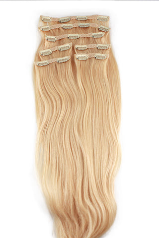 18" Clip In Hair Extensions: No 613 Monroe Blonde - Celebrity Strands
 - 2