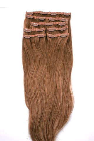 18" Clip In Hair Extensions: No 8 Dirty Blonde - Celebrity Strands
 - 2