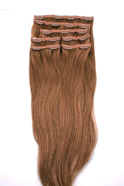16" Clip In Hair Extensions: No 8 Dirty Blonde - Celebrity Strands
 - 2