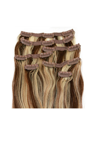 16" Clip In Hair Extensions: No P4-613 Dark Brown/ Monroe Blonde - Celebrity Strands
 - 3