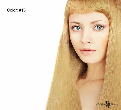 18" Clip In Remy Hair Extensions: Dirty Blonde No. 18 - Celebrity Strands
 - 2