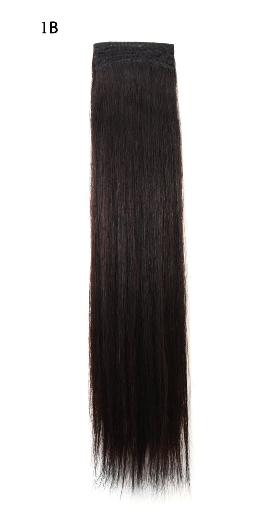 Weft Human Hair Extensions: Color #1B Off Black