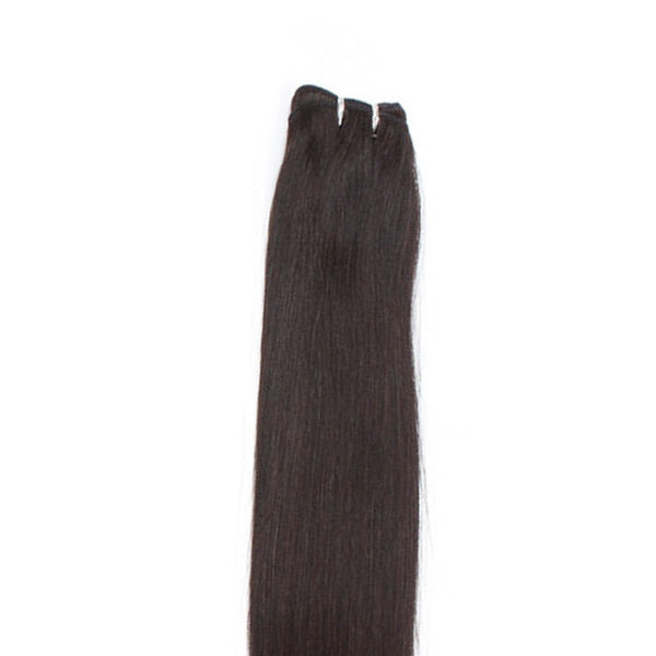 18" Clip In Remy Hair Extensions: Darkest Brown No. 2 - Celebrity Strands
 - 3