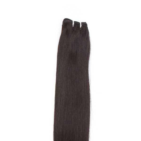 16" Clip In Remy Hair Extensions: Darkest Brown No. 2 - Celebrity Strands
 - 4