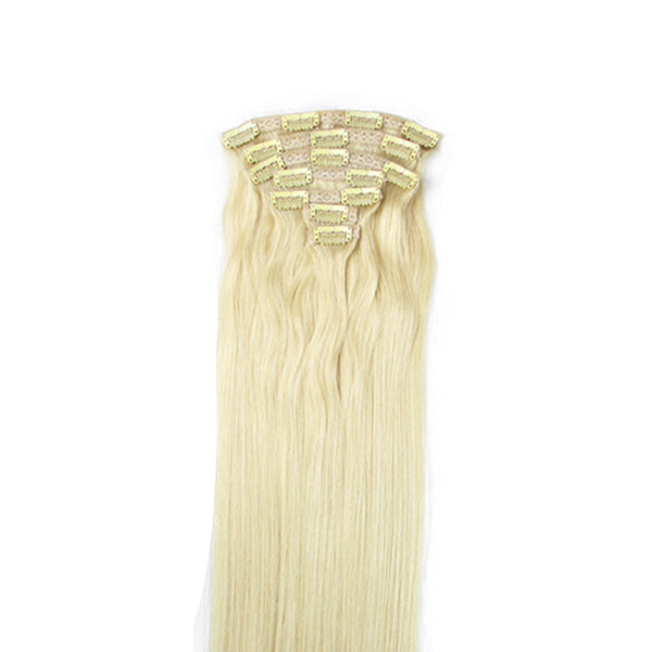 21" Clip In Remy Hair Extensions: Monroe Blonde No. 613 - Celebrity Strands
 - 5