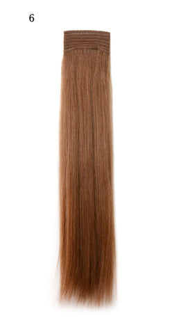 Weft Human Hair Extensions: Color #6 Chestnut Brown