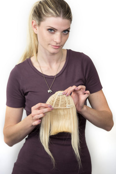 Bang Clip-On Extensions: Color #613 Platinum Blonde