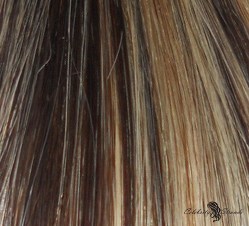 Dark Brown and Platinum Blonde Mix No. P4-613 Sample - Celebrity Strands
