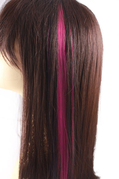 Single Clip Hair Extension: Pink