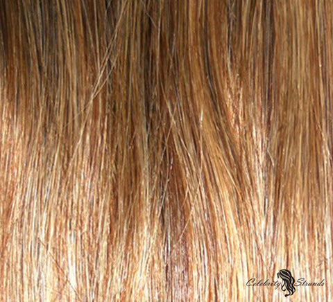 16" Clip In Remy Hair Extensions: Chestnut Brown/ Blonde No. P6-27 - Celebrity Strands
 - 1