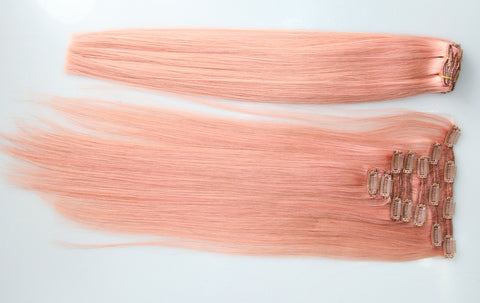 Pretty Pink:  21" Clip In Hair Extensions - Celebrity Strands
 - 2
