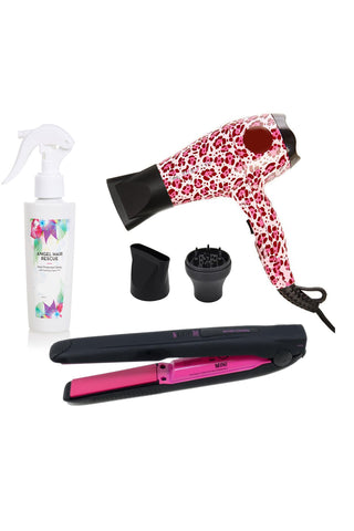Travel Kit-Mini: Blow Dryer, Cordless Straightener and Rescue Hair Spray