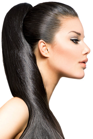 18" Clip In Hair Extensions: No 1B Off Black - Celebrity Strands
 - 1