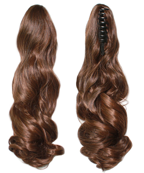 PonyTail Extensions: No M4-30 Medium Brown and Auburn Mix