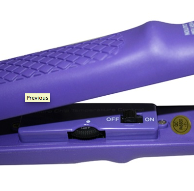 Purple- Tourmaline Plate Hair Straightener 1" - Celebrity Strands
 - 2