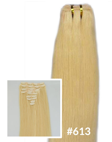 24" Clip In Remy Hair Extensions: Monroe Blonde No. 613 - Celebrity Strands
 - 5