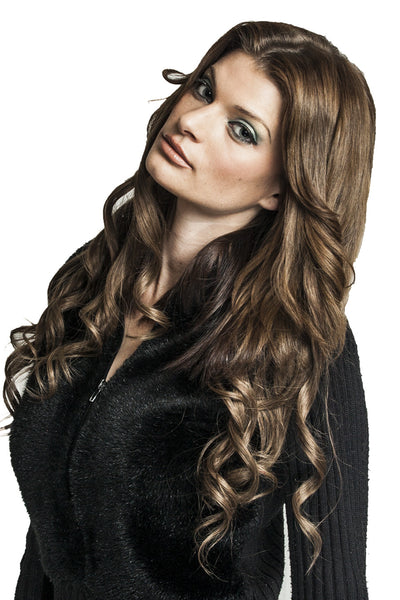 18" Clip In Remy Hair Extensions: Chestnut Brown No. 6 - Celebrity Strands
 - 6