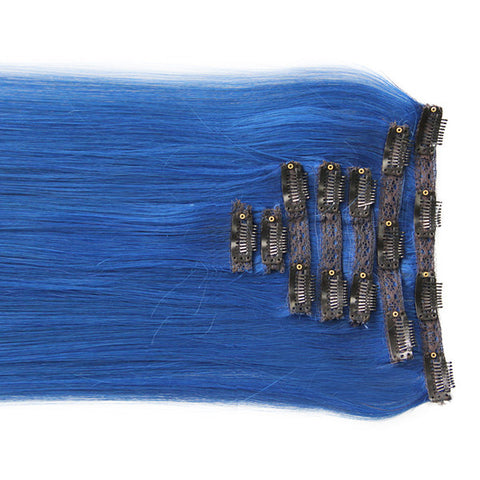Alluring Blue:  21" Clip In Hair Extensions - Celebrity Strands
 - 1