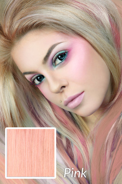Pretty Pink:  21" Clip In Hair Extensions - Celebrity Strands
 - 4