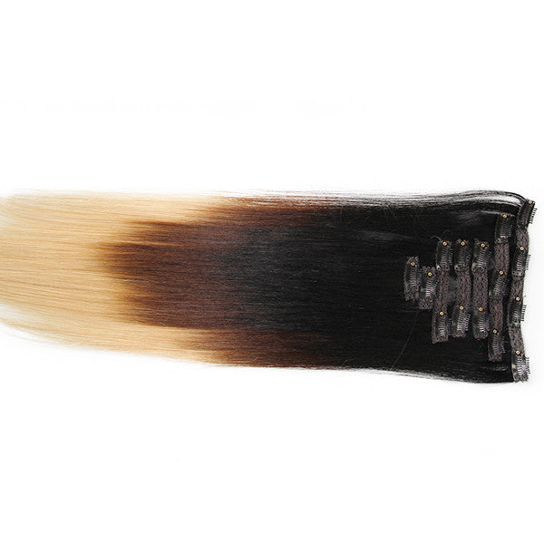 Ombre (3-Toned):  21" Clip In Hair Extensions - Celebrity Strands
 - 1