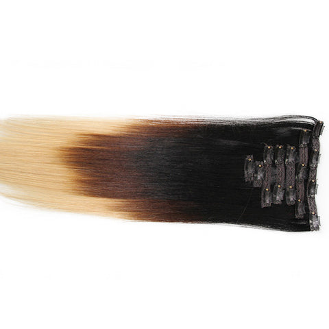 Ombre (3-Toned):  21" Clip In Hair Extensions - Celebrity Strands
 - 1