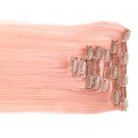 Pretty Pink:  21" Clip In Hair Extensions - Celebrity Strands
 - 1